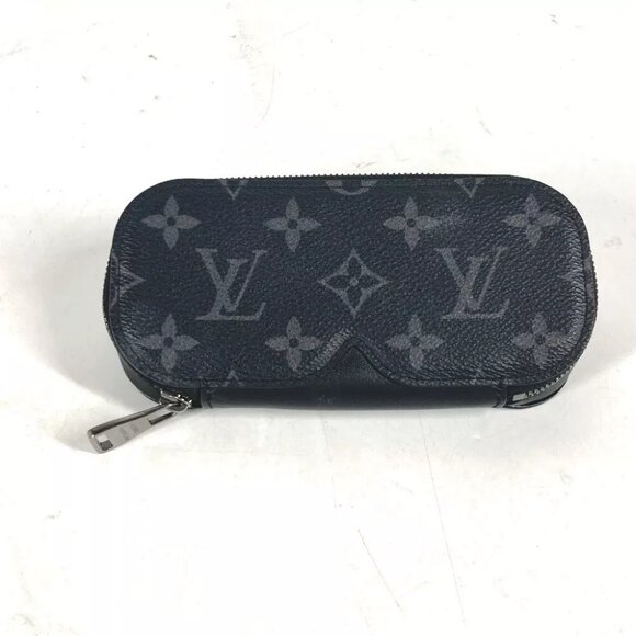 LOUIS VUITTON GI0654 MonogramEclipse Etui-Lunettes GM Sunglasses glasses case - Picture 1 of 9
